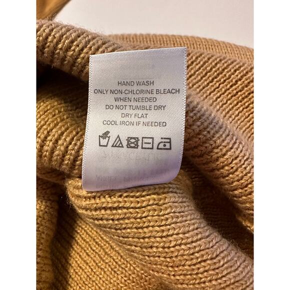 EUC LPA Kavala Rib Knit Button Front Maxi Dress Tan Wool Blend Size M Minimalist - Picture 7 of 8
